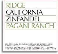 Ridge Vineyards - Pagani Ranch Zinfandel 2021