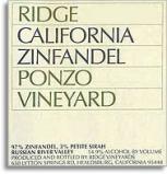 Ridge Vineyards - Ponzo Zinfandel 2016