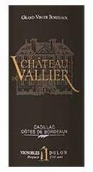 Chateau Du Vallier - Cadillac Cotes De Bordeaux 2018