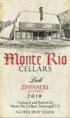 Monte Rio Cellars - Old Vine Zinfandel 2019