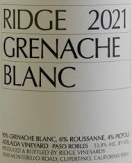 Ridge Vineyards - Grenache Blanc 2021