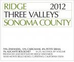 Ridge Vineyards - Three Valleys Sonoma County 2021